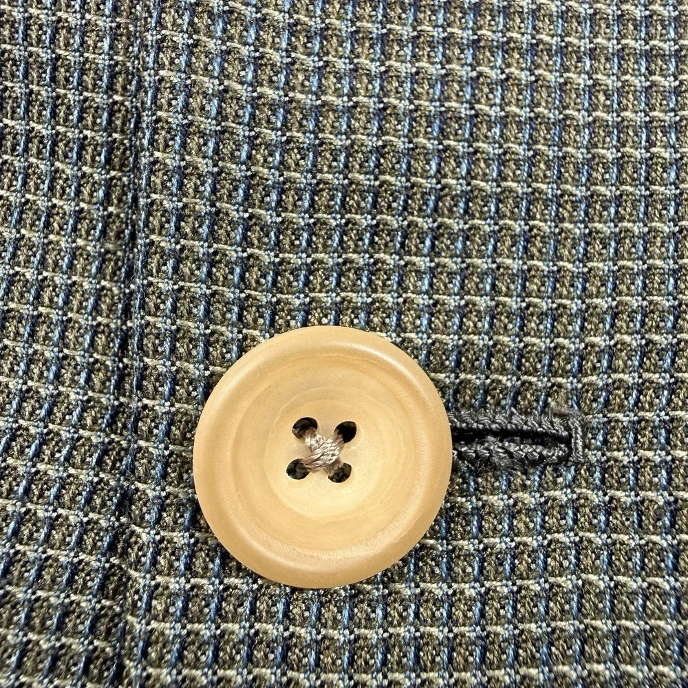Vintage Hickey Freeman Canterbury Silk Wool Mini Houndstooth Blazer 44XL USA